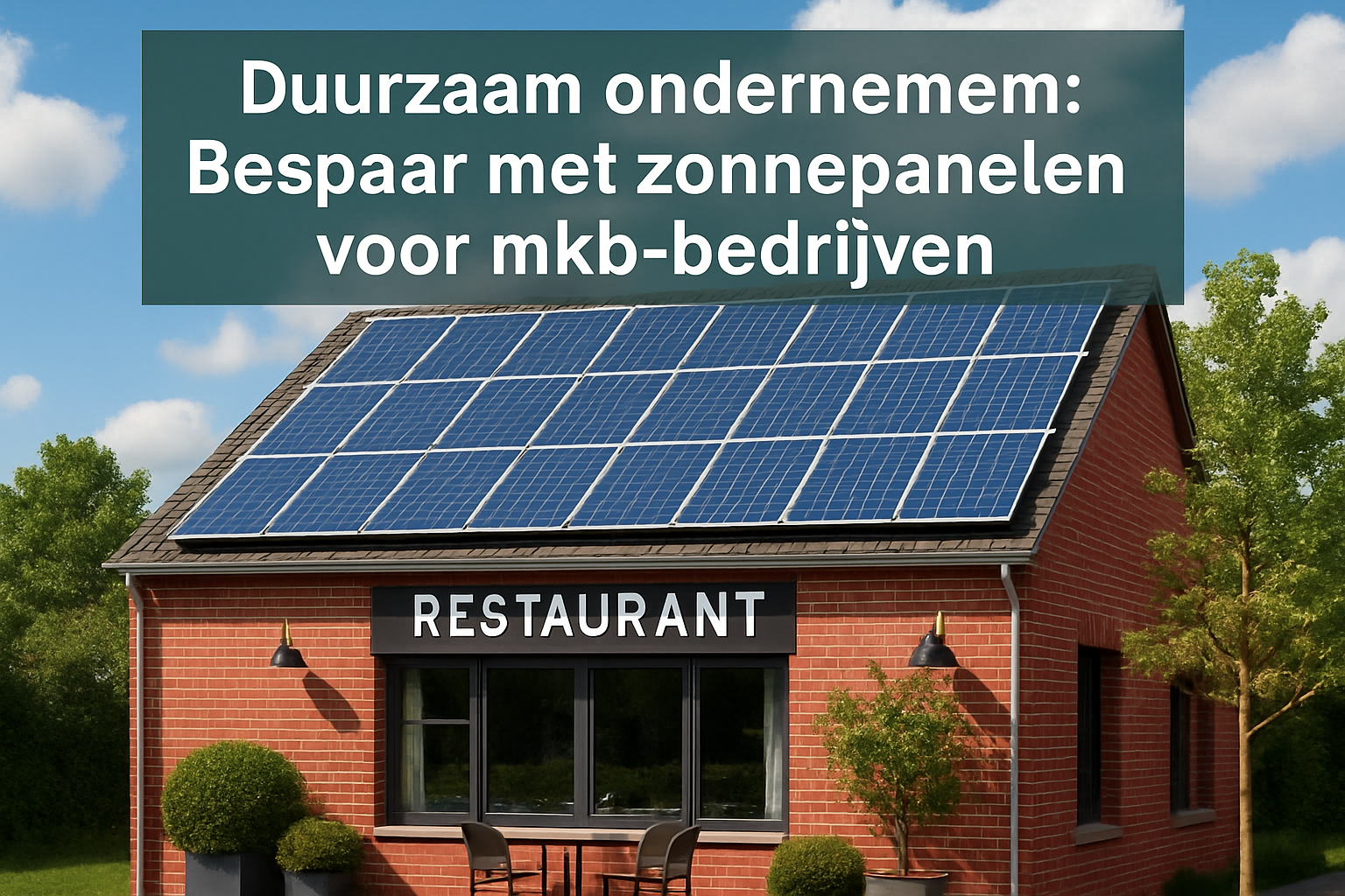 Duurzaam ondernemen: Bespaar met zonnepanelen voor mkb-bedrijven