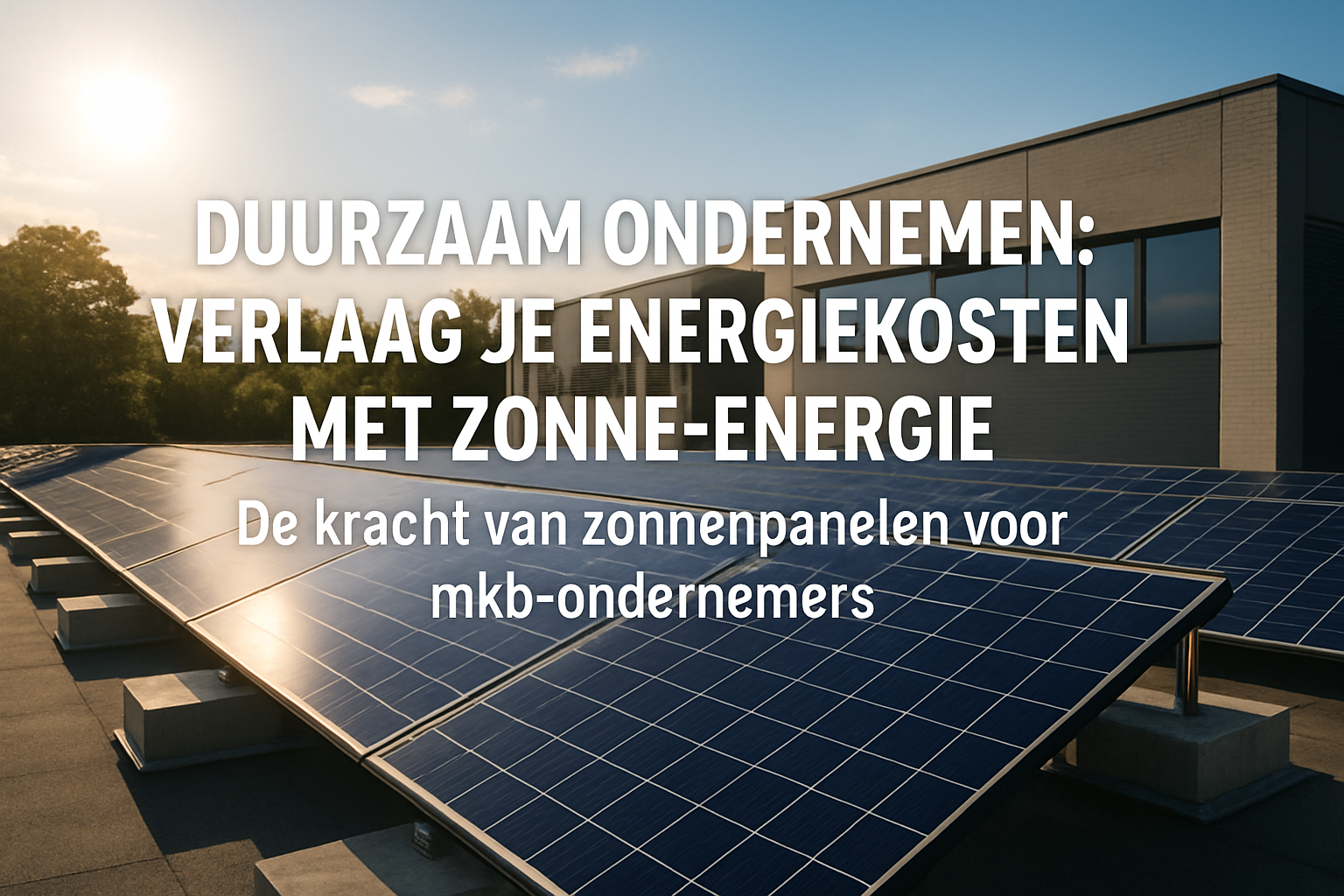 Duurzaam Ondernemen: Verlaag Je Energiekosten met Zonne-energie