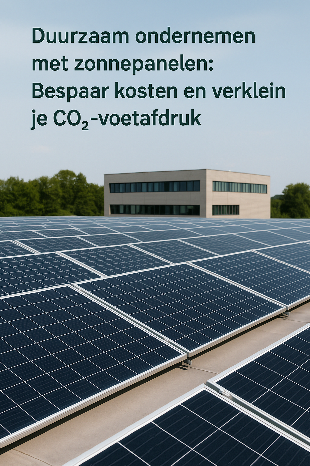 Duurzaam ondernemen met zonnepanelen: Bespaar kosten en verklein je CO₂-voetafdruk