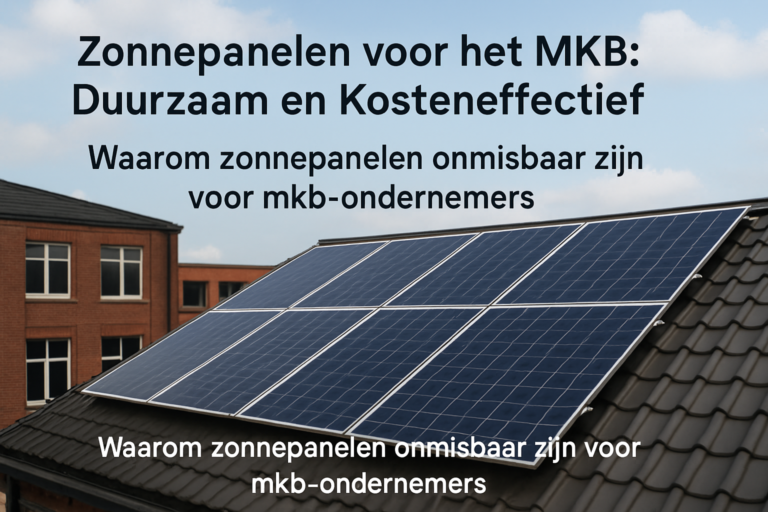 Zonnepanelen voor het MKB: Duurzaam en Kosteneffectief