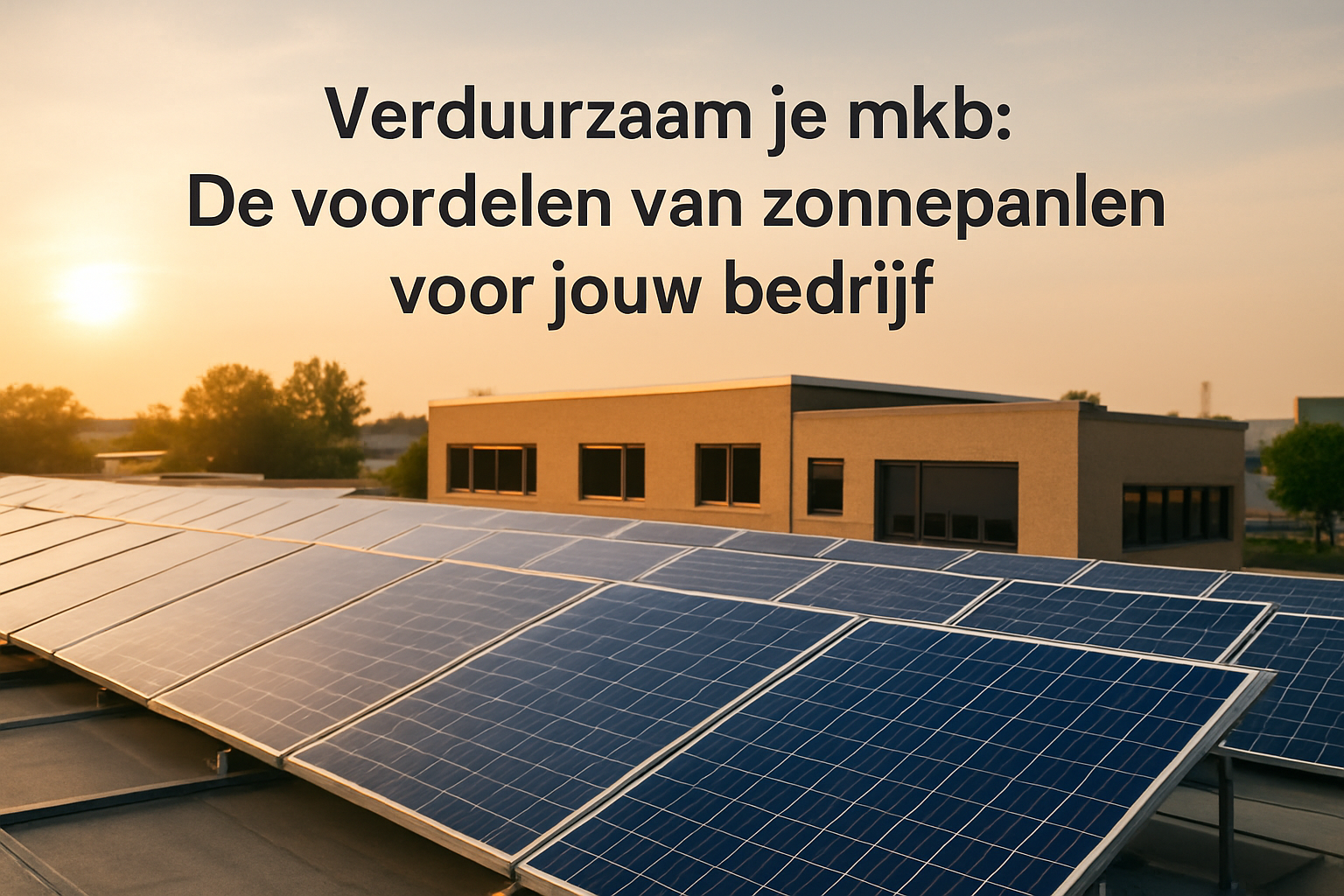 Verduurzaam je mkb: De voordelen van zonnepanelen voor jouw bedrijf