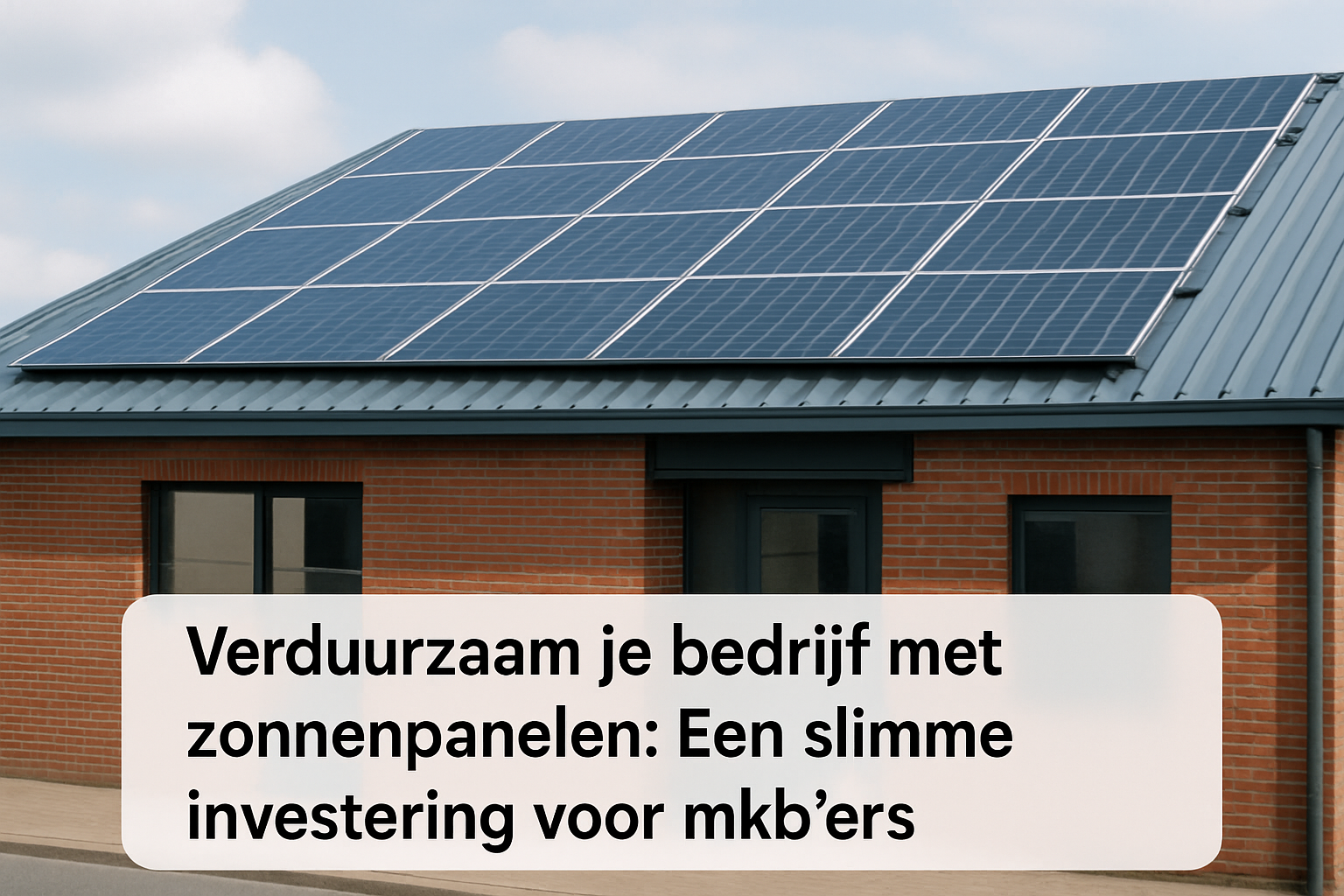 Verduurzaam je bedrijf met zonnepanelen: Een slimme investering voor mkb'ers