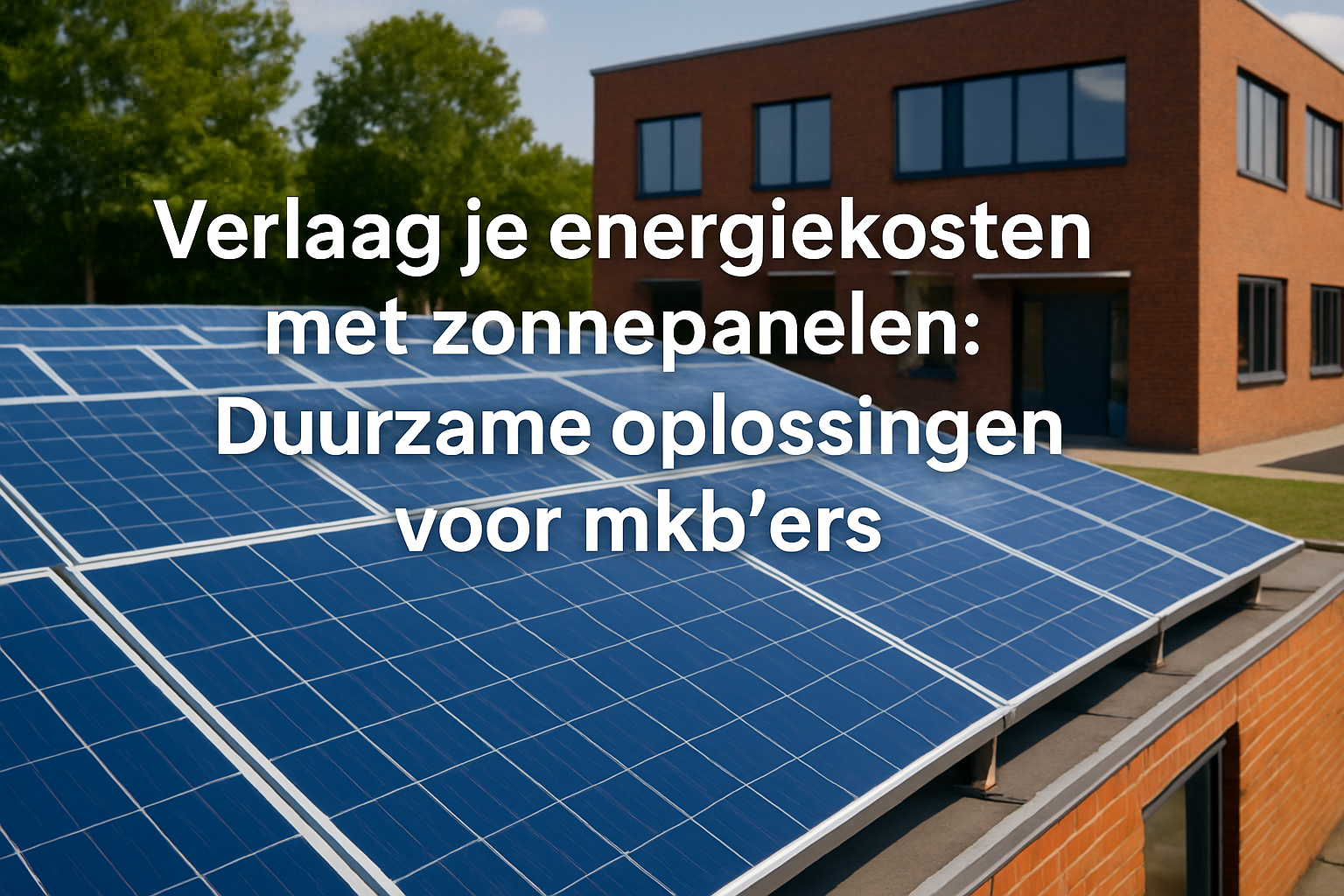 Verlaag je energiekosten met zonnepanelen: Duurzame oplossingen voor mkb'ers