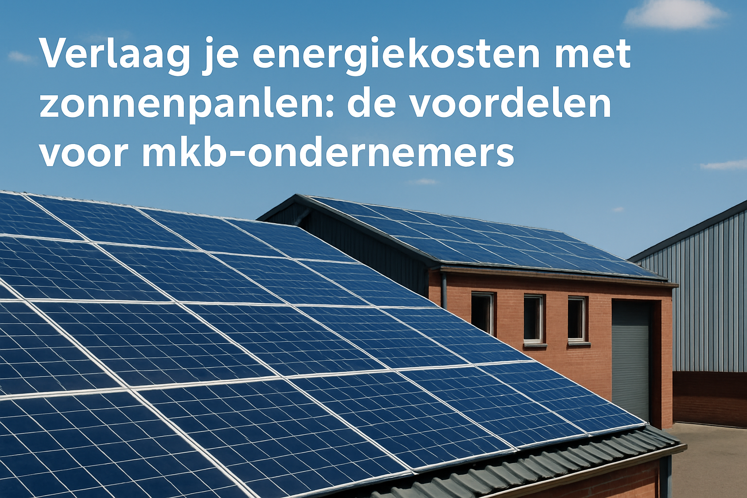 Verlaag je energiekosten met zonnepanelen: de voordelen voor mkb-ondernemers