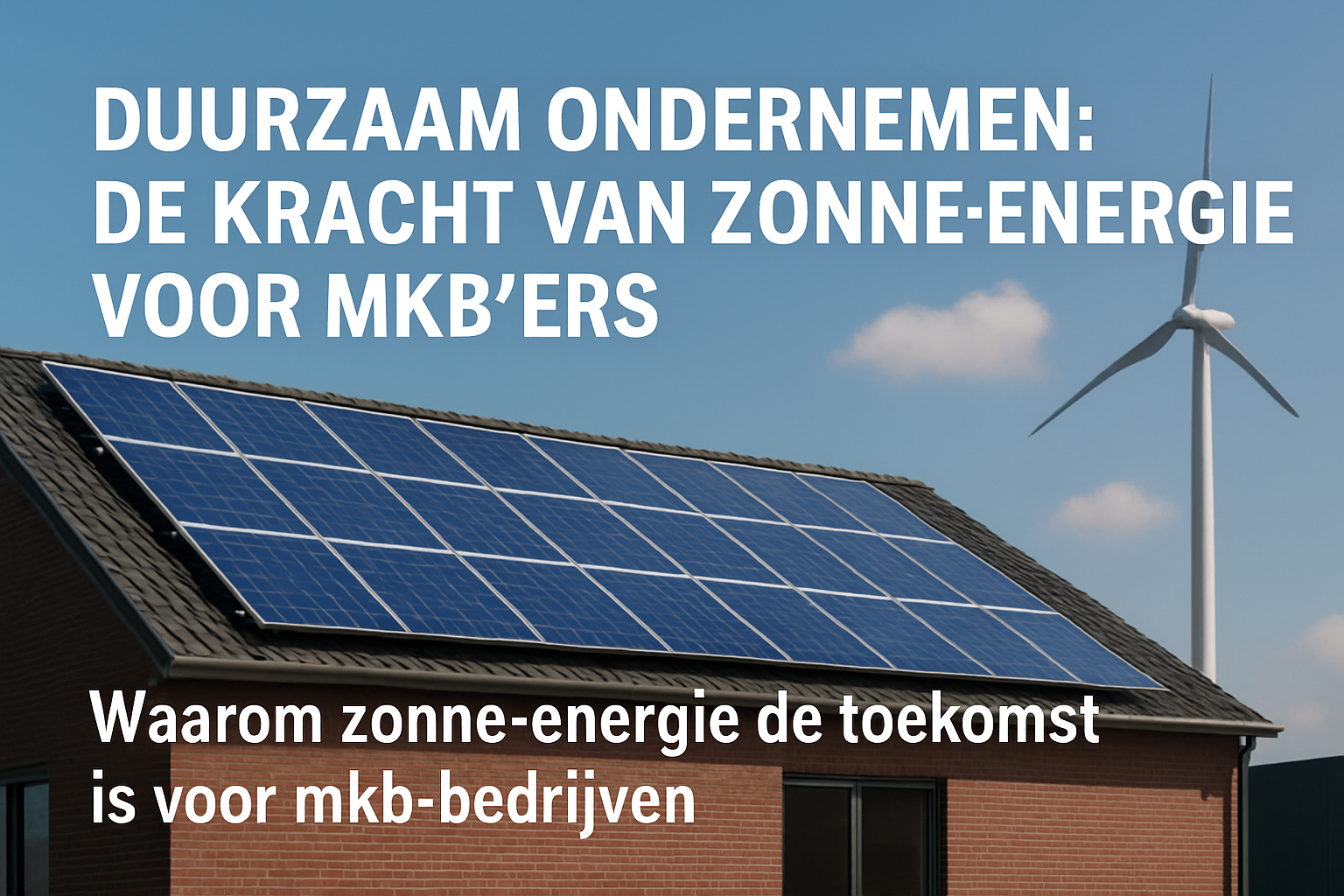Duurzaam Ondernemen: De Kracht van Zonne-energie voor MKB'ers
