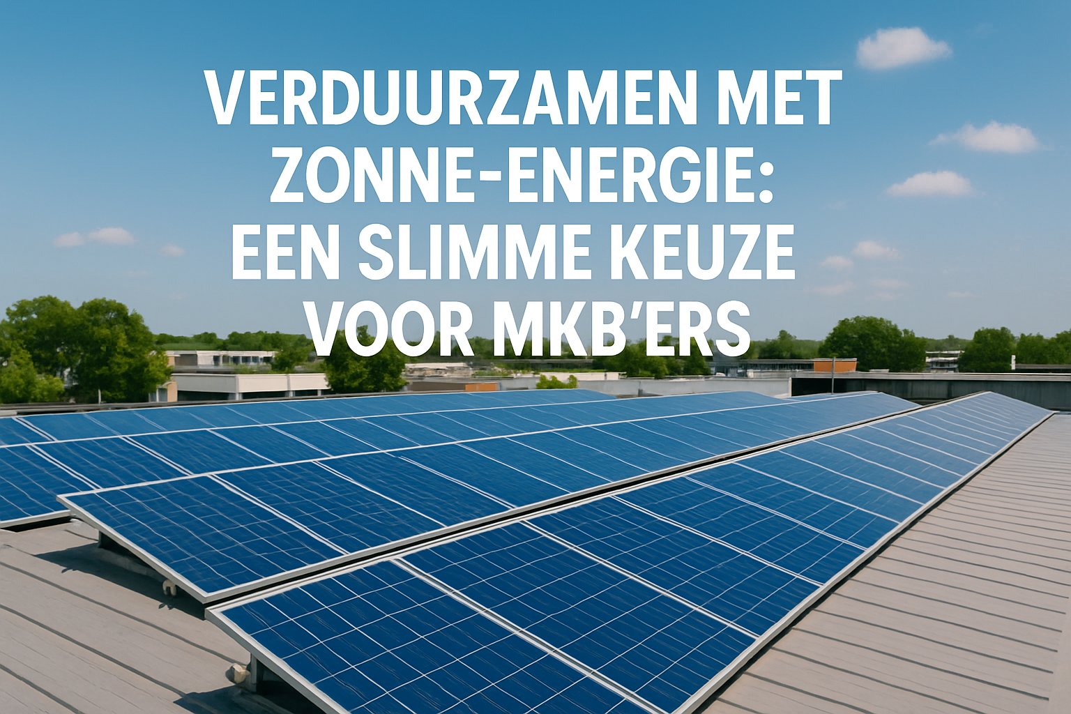 Verduurzamen met Zonne-energie: Een Slimme Keuze voor MKB'ers