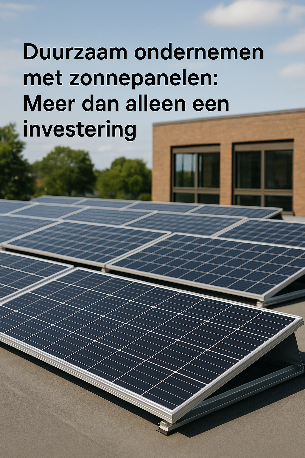 Duurzaam ondernemen met zonnepanelen: Meer dan alleen een investering