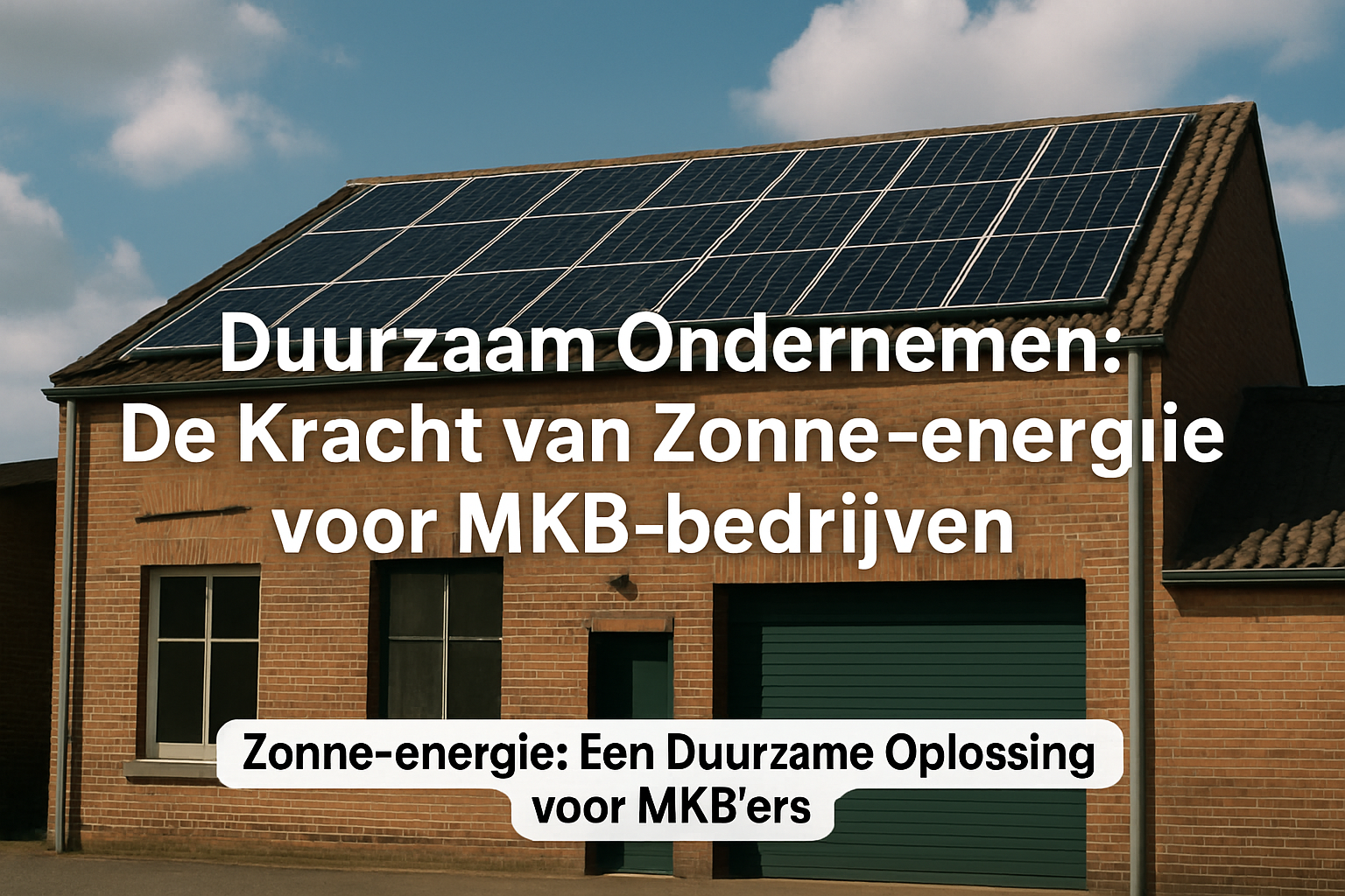 Duurzaam Ondernemen: De Kracht van Zonne-energie voor MKB-bedrijven