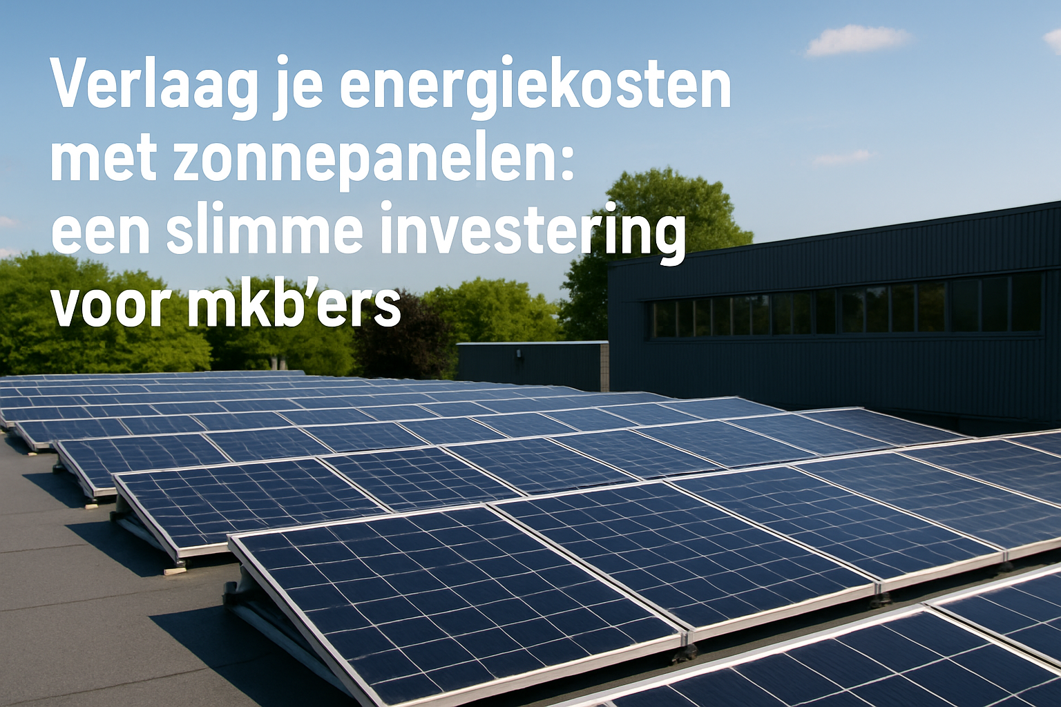 Verlaag je energiekosten met zonnepanelen: een slimme investering voor mkb'ers