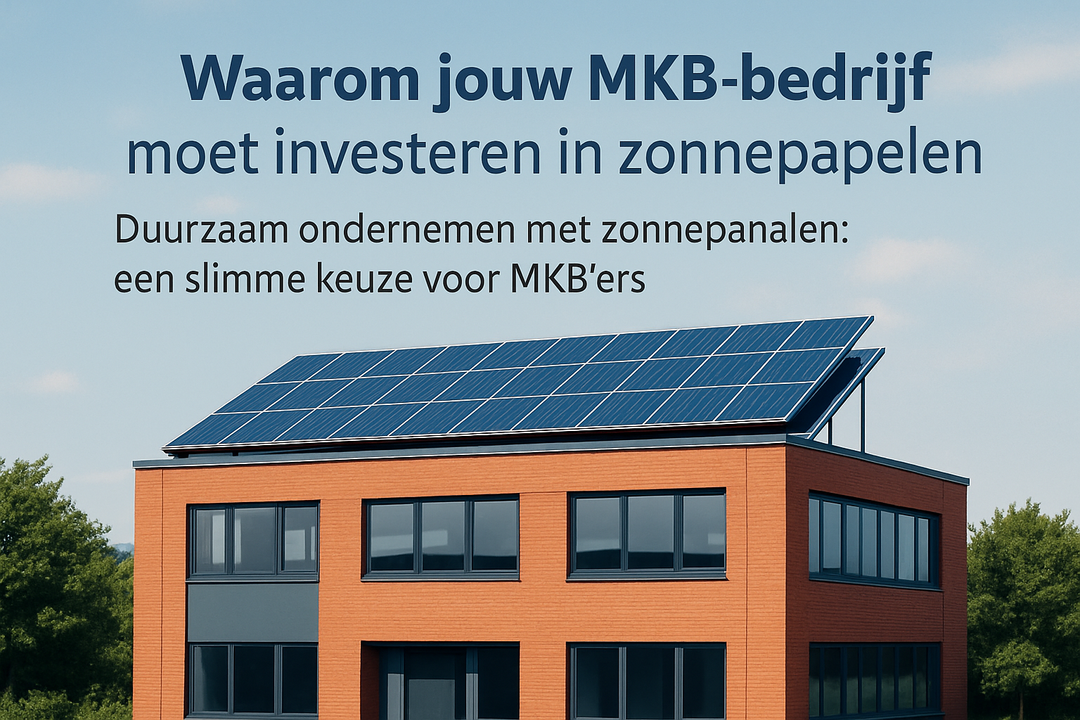 Waarom jouw MKB-bedrijf moet investeren in zonnepanelen