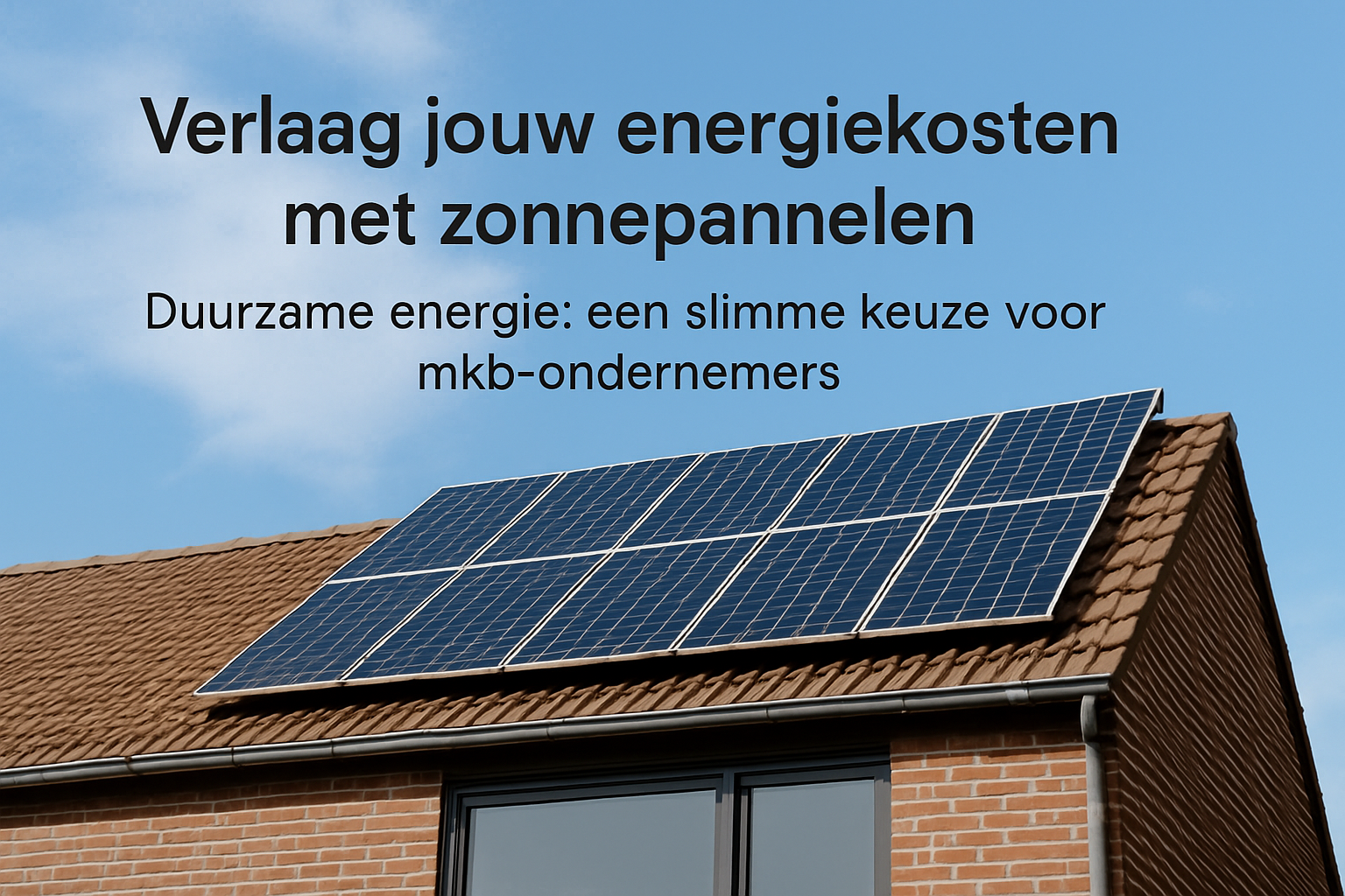 Besparen op energiekosten met zonnepanelen in het MKB