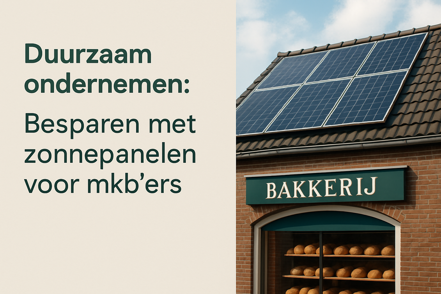 Duurzaam ondernemen: Besparen met zonnepanelen voor mkb'ers