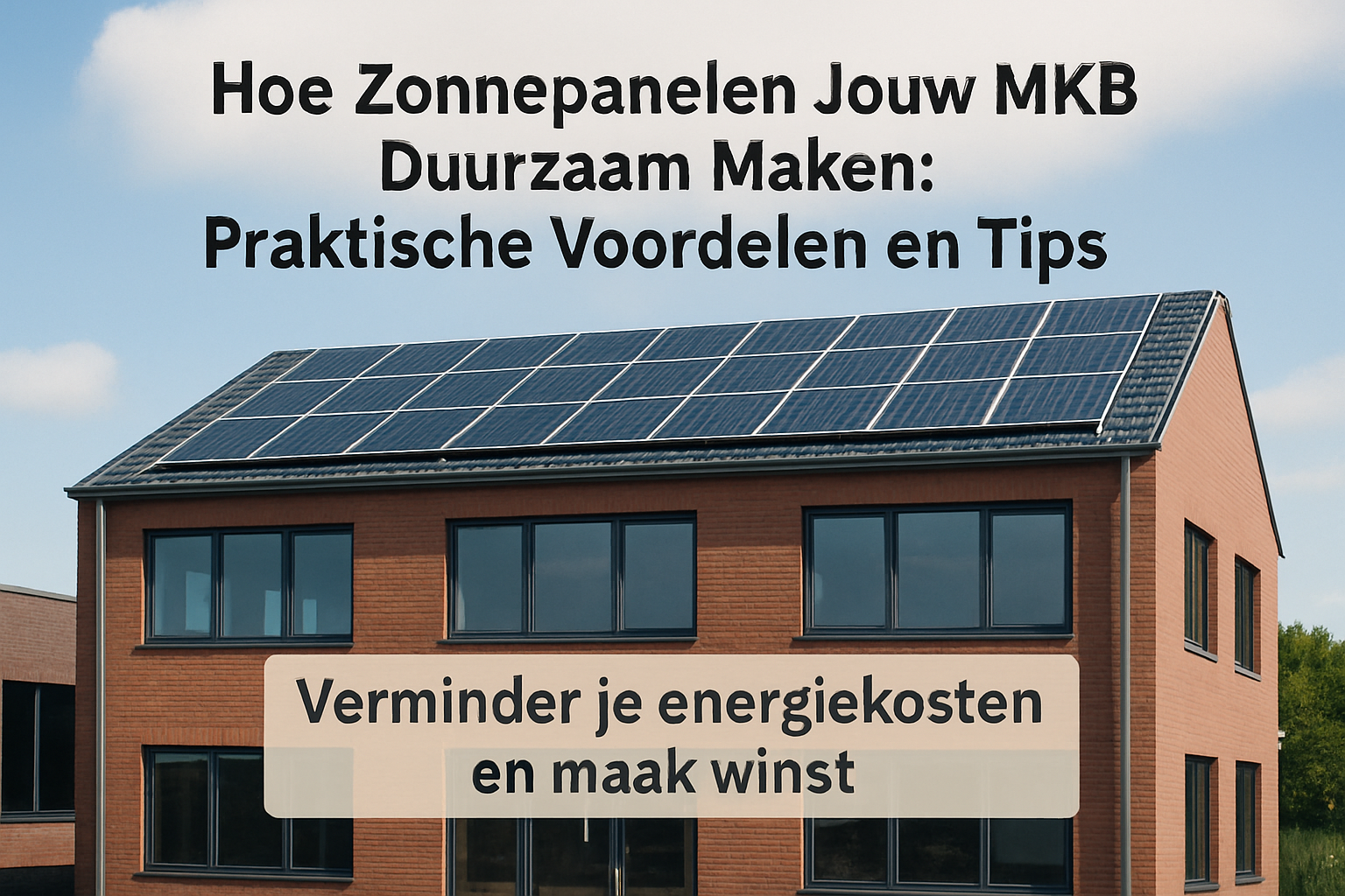Hoe Zonnepanelen Jouw MKB Duurzaam Maken: Praktische Voordelen en Tips