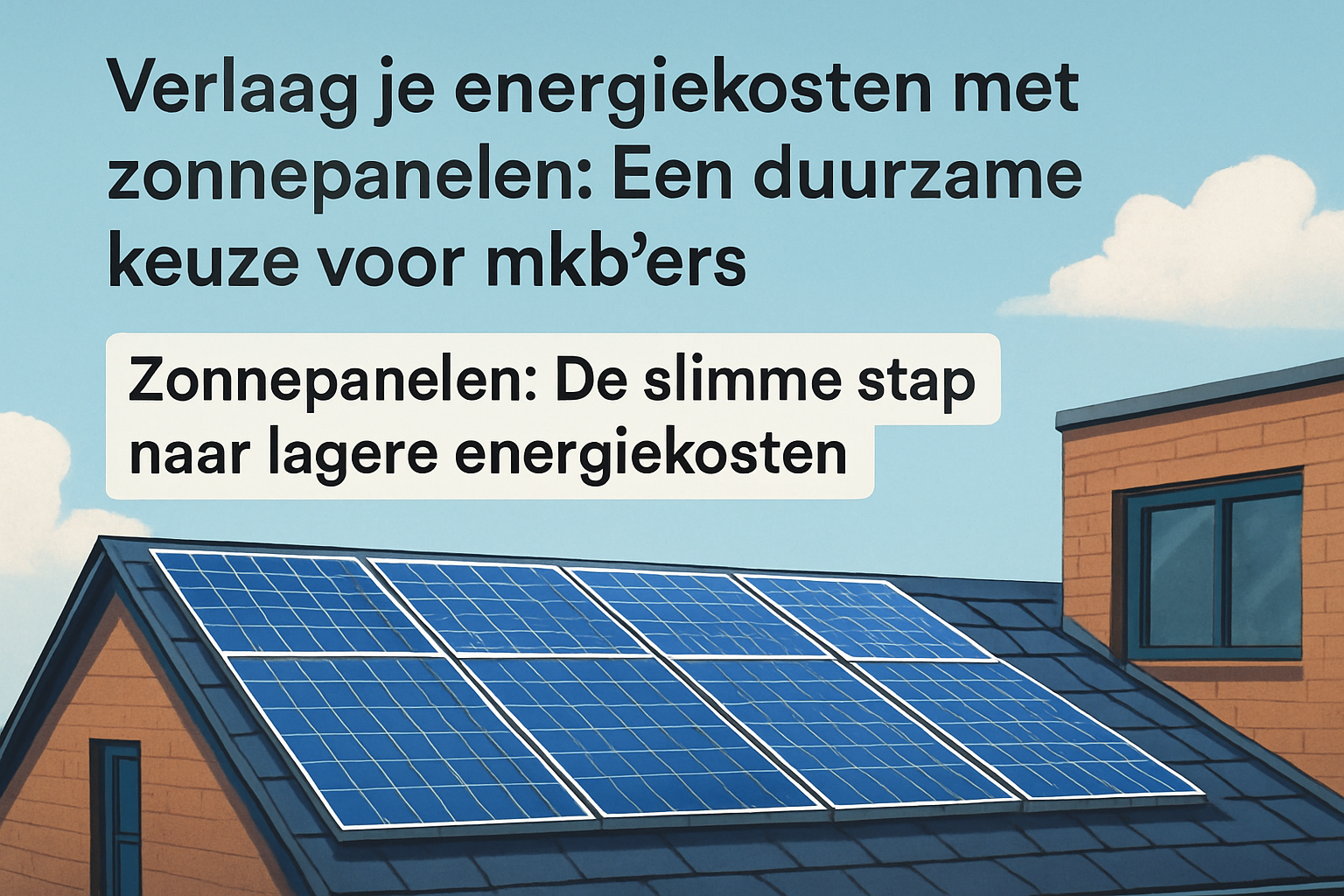 Verlaag je energiekosten met zonnepanelen: Een duurzame keuze voor mkb'ers