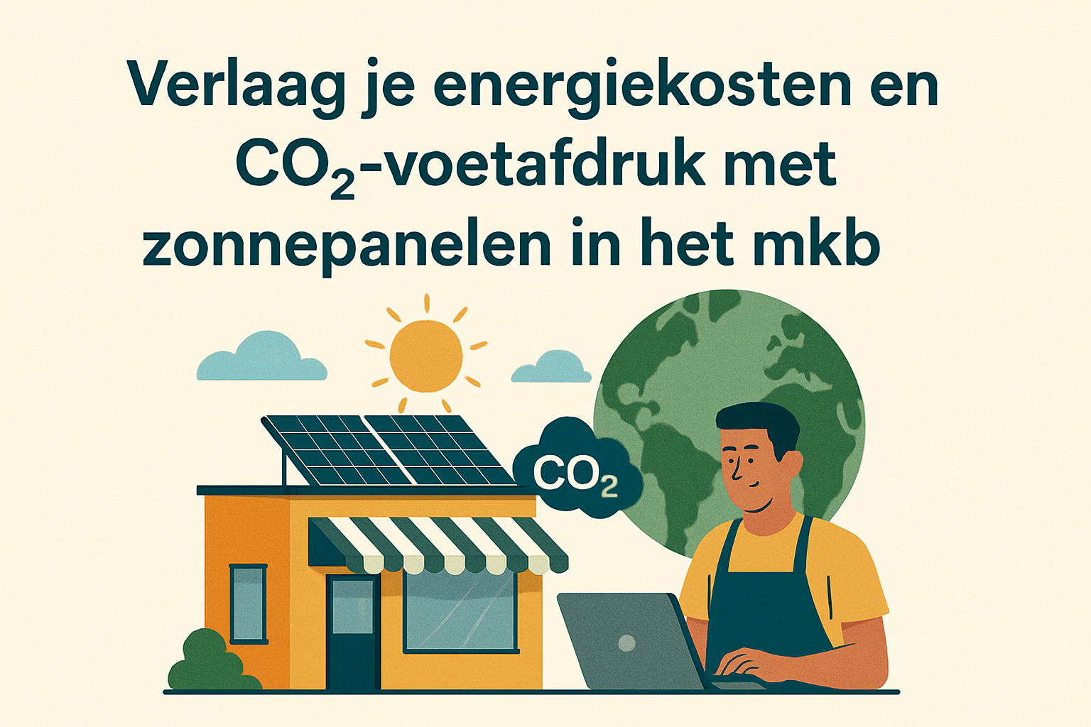 Verlaag je energiekosten en CO₂-voetafdruk met zonnepanelen in het mkb
