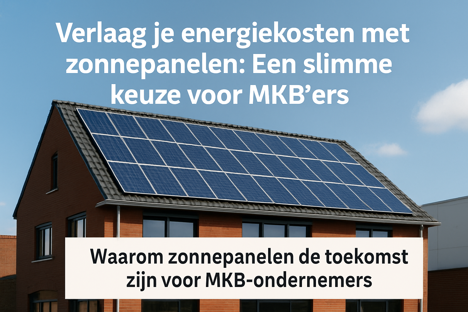 Verlaag je Energiekosten met Zonnepanelen: Een Slimme Keuze voor MKB'ers