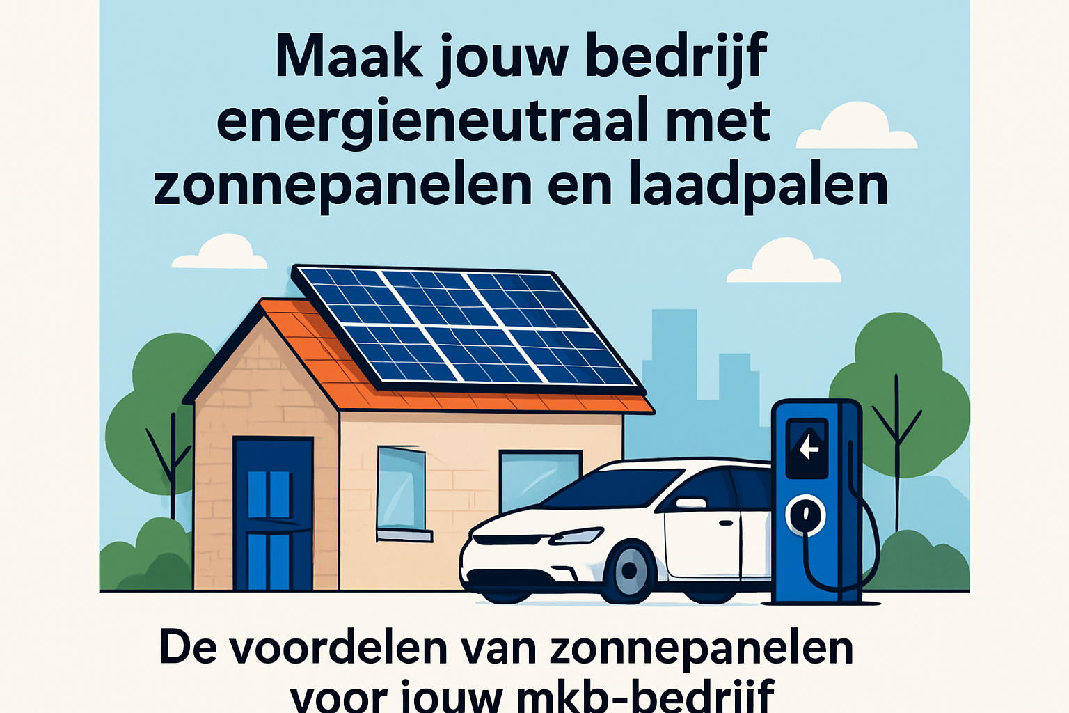 Maak jouw bedrijf energieneutraal met zonnepanelen en laadpalen