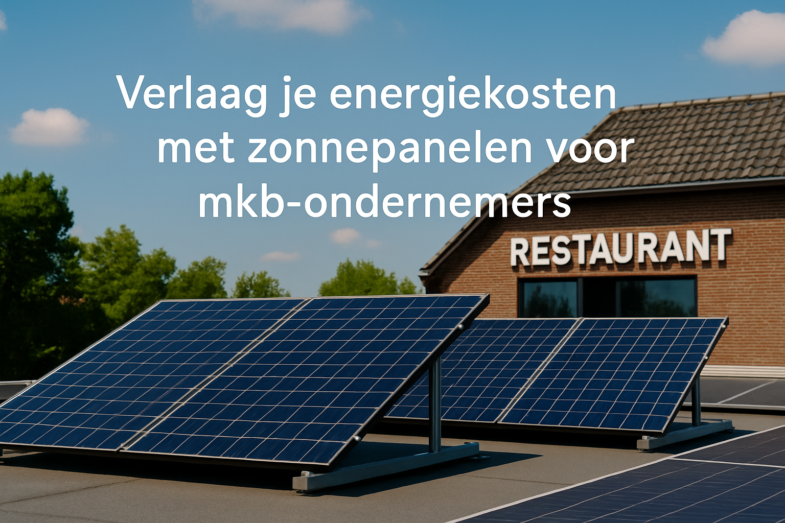 Verlaag je energiekosten met zonnepanelen voor mkb-ondernemers
