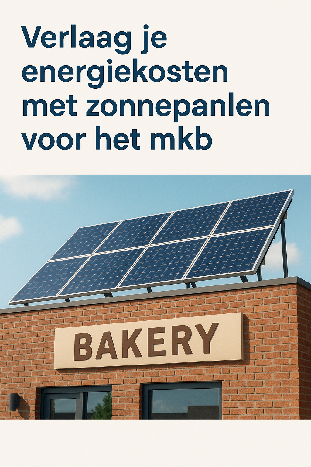 Verlaag je energiekosten met zonnepanelen voor het mkb