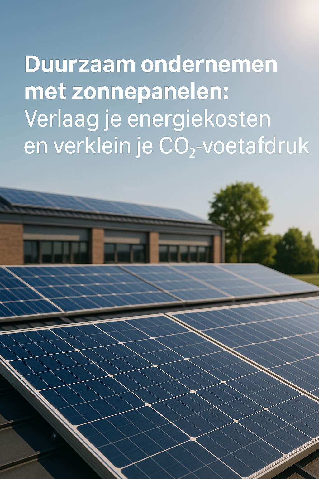 Duurzaam ondernemen met zonnepanelen: Verlaag je energiekosten en verklein je CO₂-voetafdruk