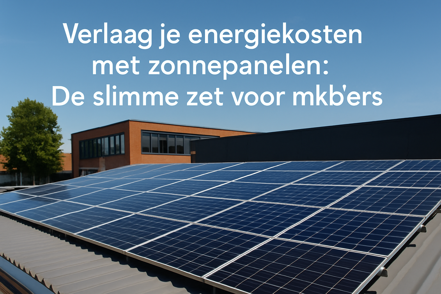 Verlaag je energiekosten met zonnepanelen: De slimme zet voor mkb'ers