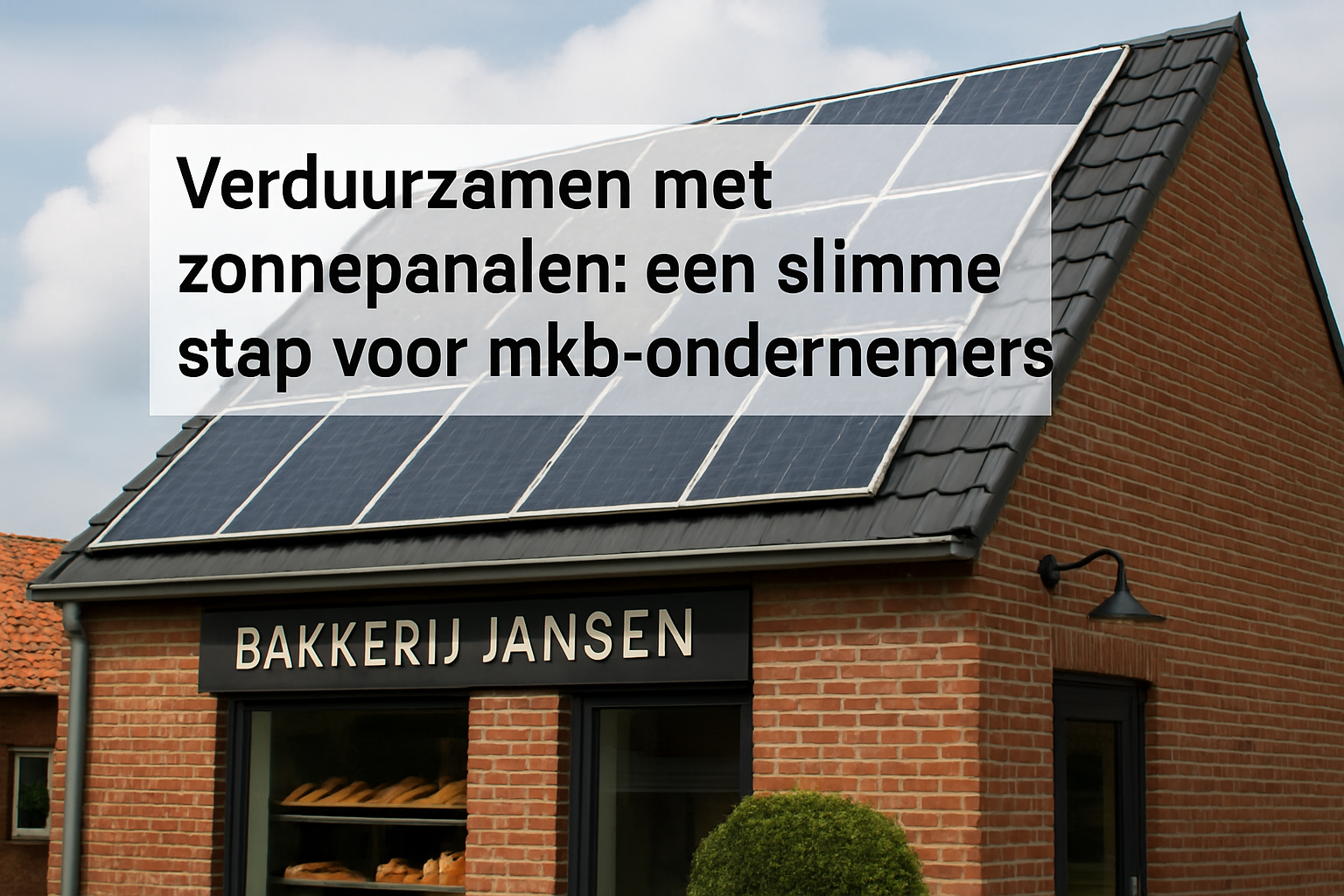 Verduurzamen met zonnepanelen: een slimme stap voor mkb-ondernemers