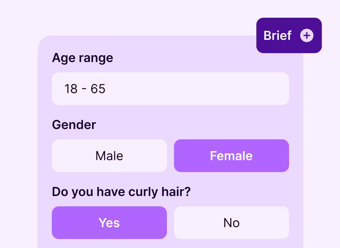 Step 2 – Define your audience by age, gender and location