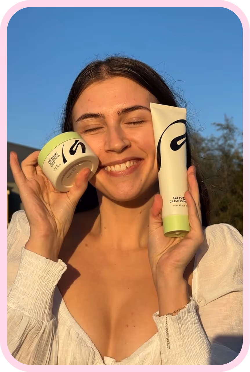 Reviewer holding a product for a video review