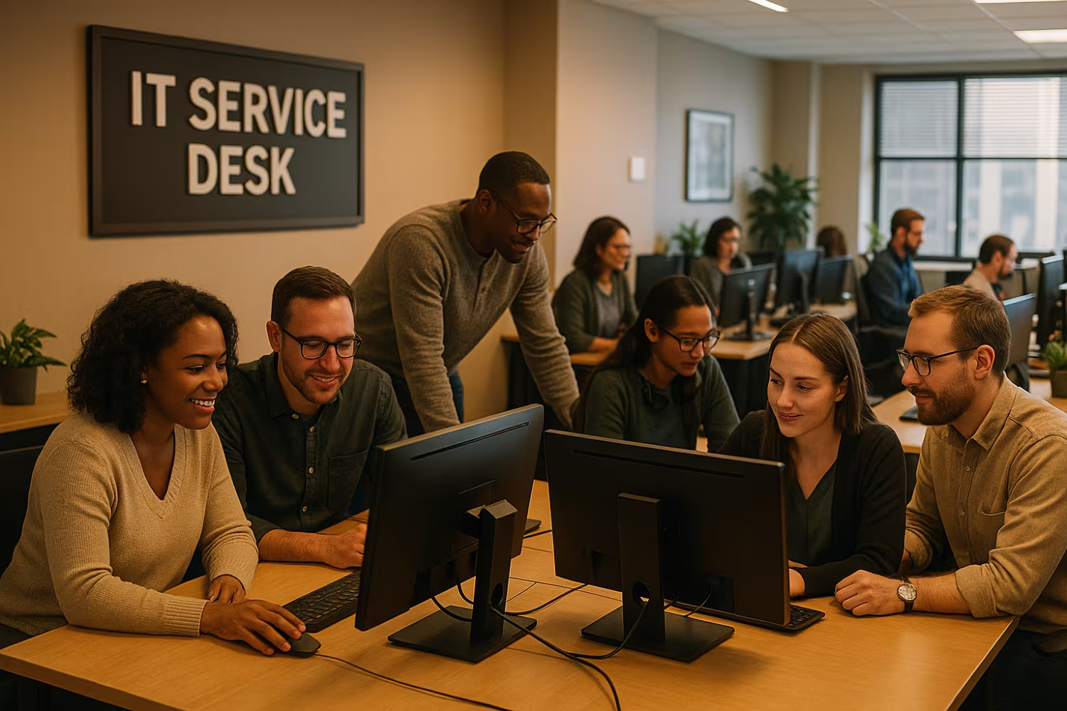 Active IT service desk environment