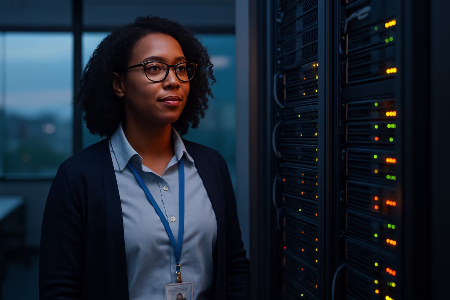 IT professional using network monitoring tools