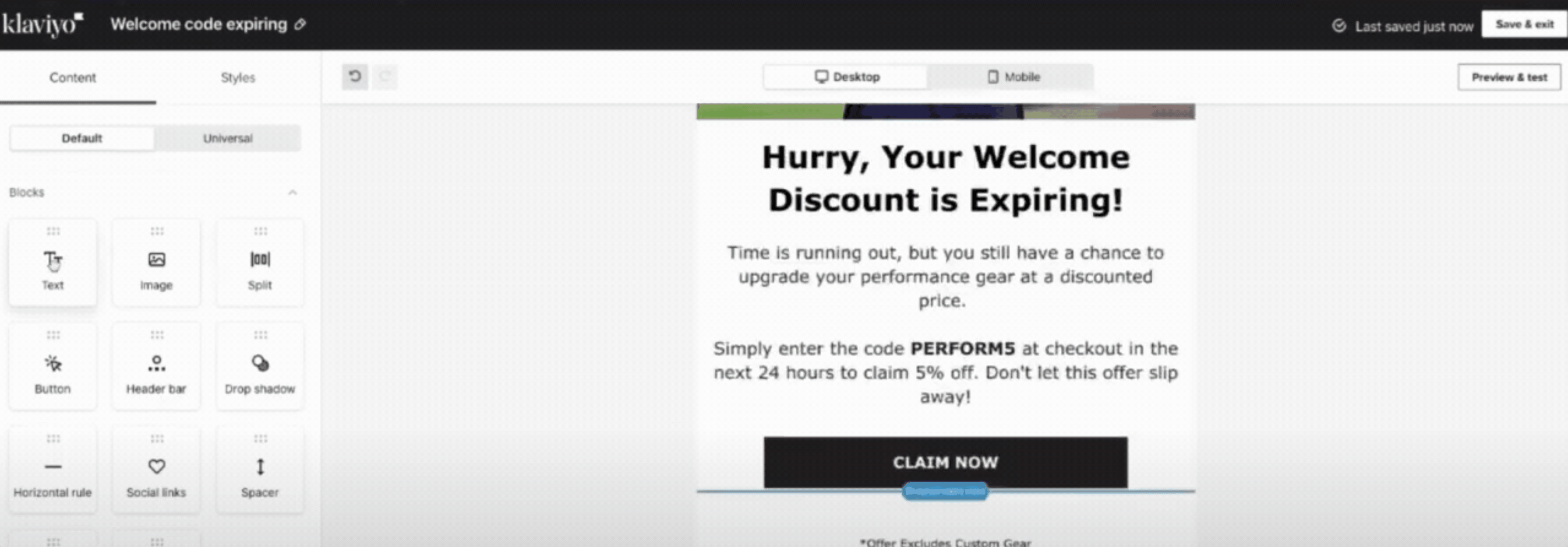 Embed a Countdown Timer in Klaviyo