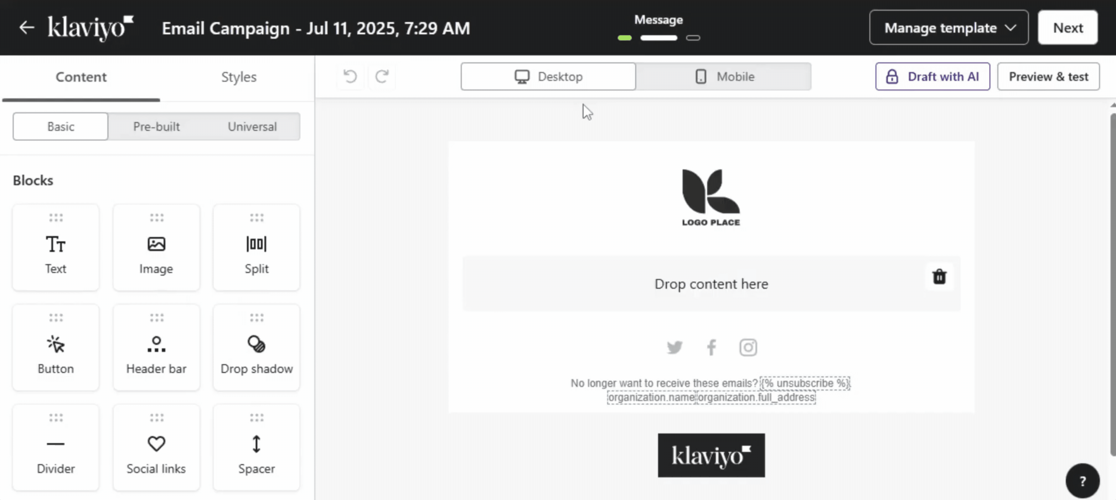 Preview & Test before sending