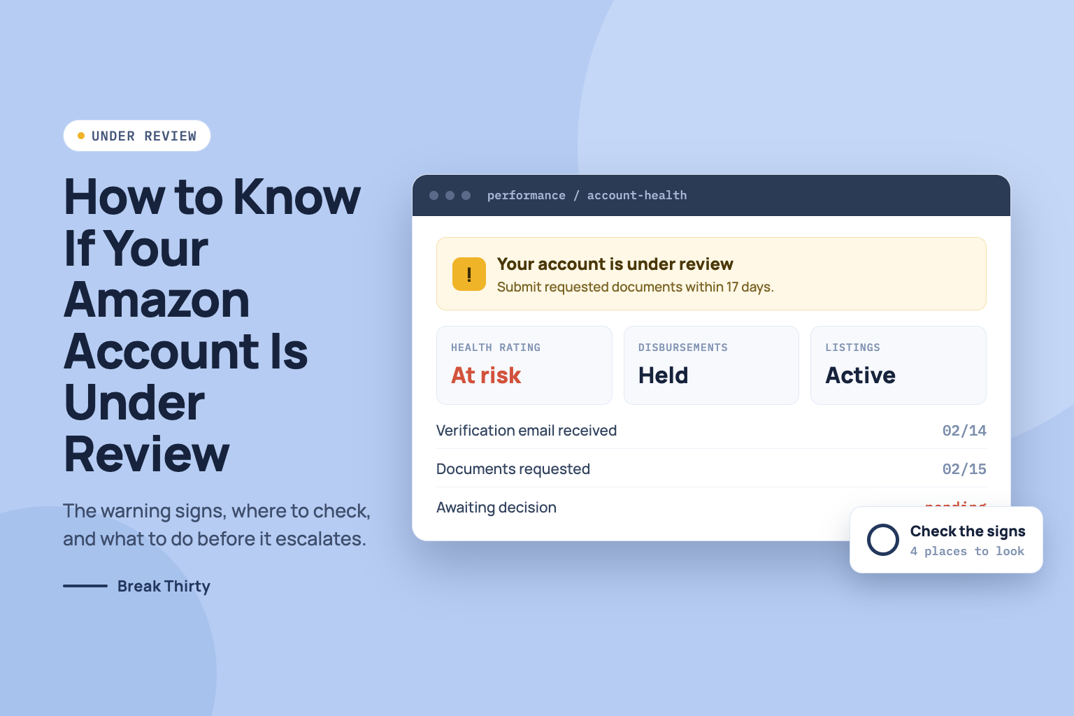 How to Know If Your Amazon Account Is Under Review? 