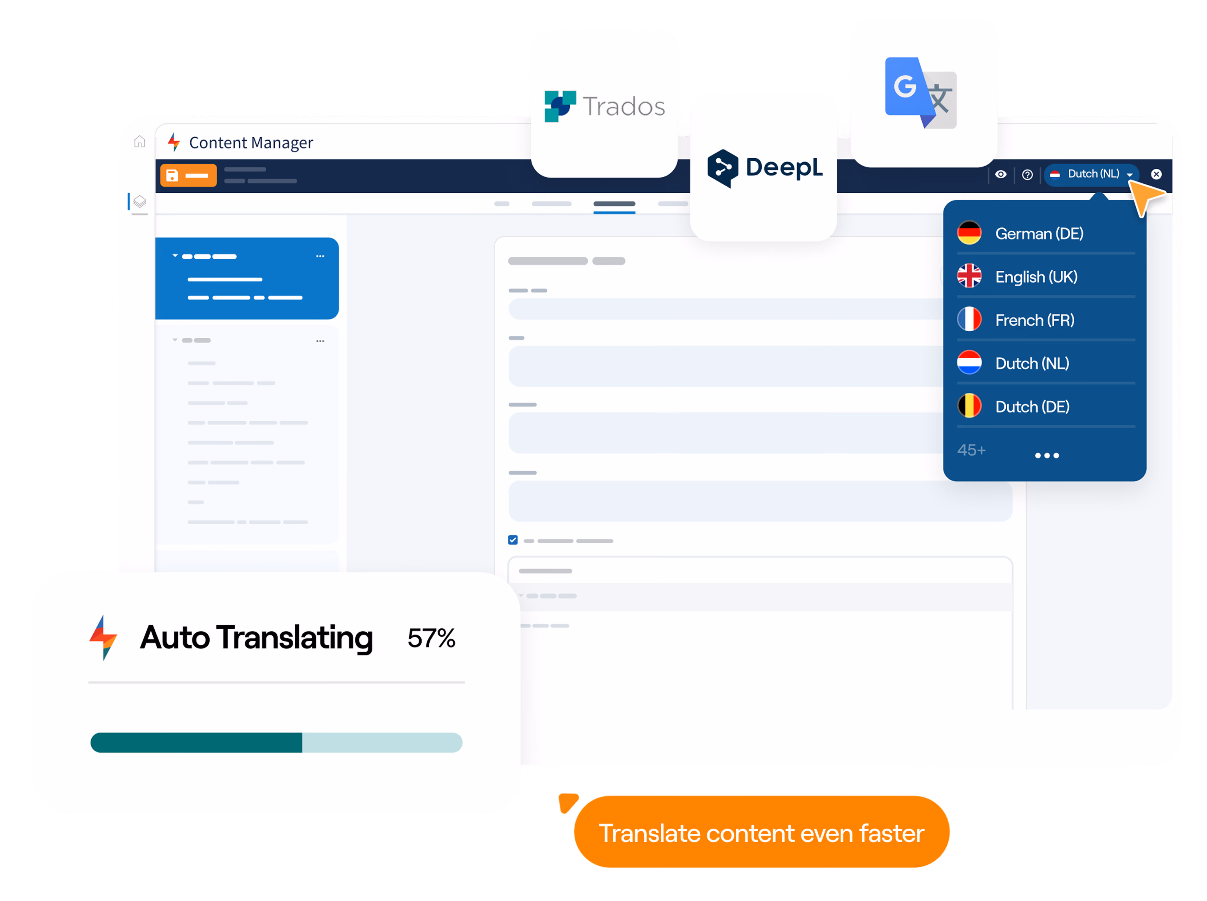 FLOWSPARKS editor auto-translating course content