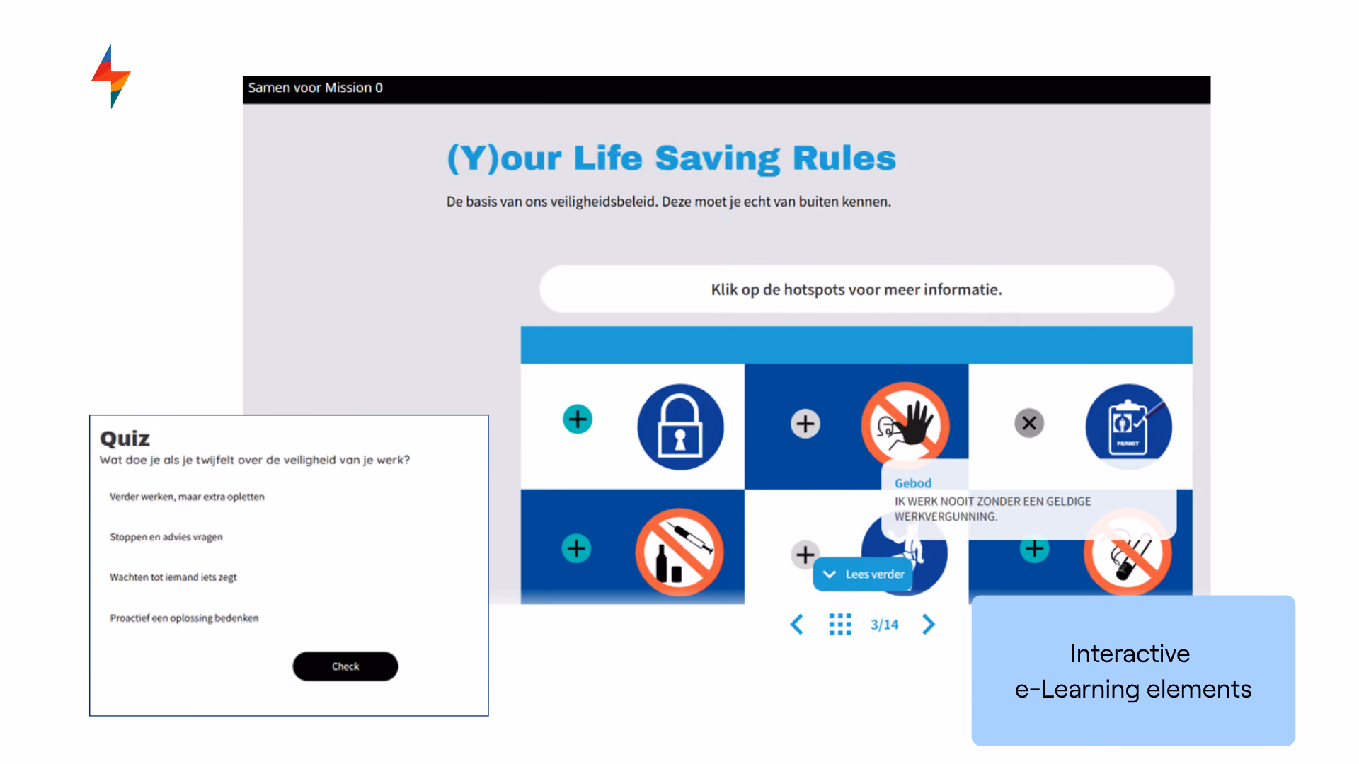 BASF interactive e-Learning on life saving rules
