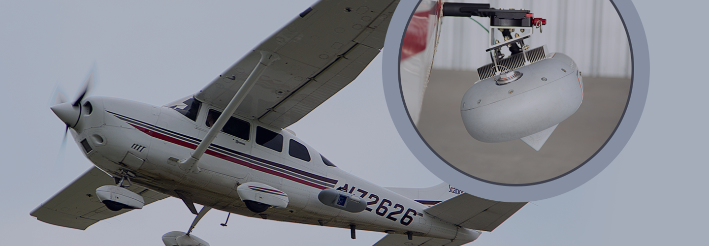 Fixed-wing aircraft with a WAMI pod