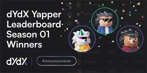 dYdX Yapper Leaderboard Season 1: Winners Announced