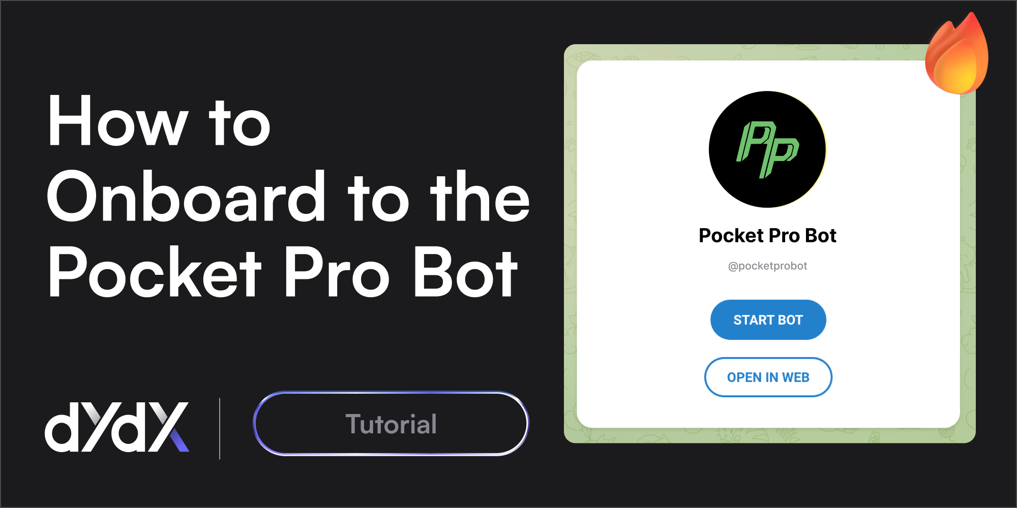 How to Onboard to the Pocket Pro Bot (powered by dYdX) 