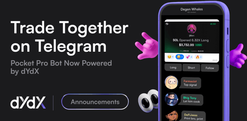 Trade Together on Telegram - Pocket Pro Bot Now Powered by dYdX