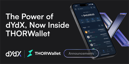 THORWallet Integrates dYdX: Earn Up to $50 in Rewards