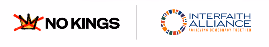 No Kings and Interfaith Alliance logos