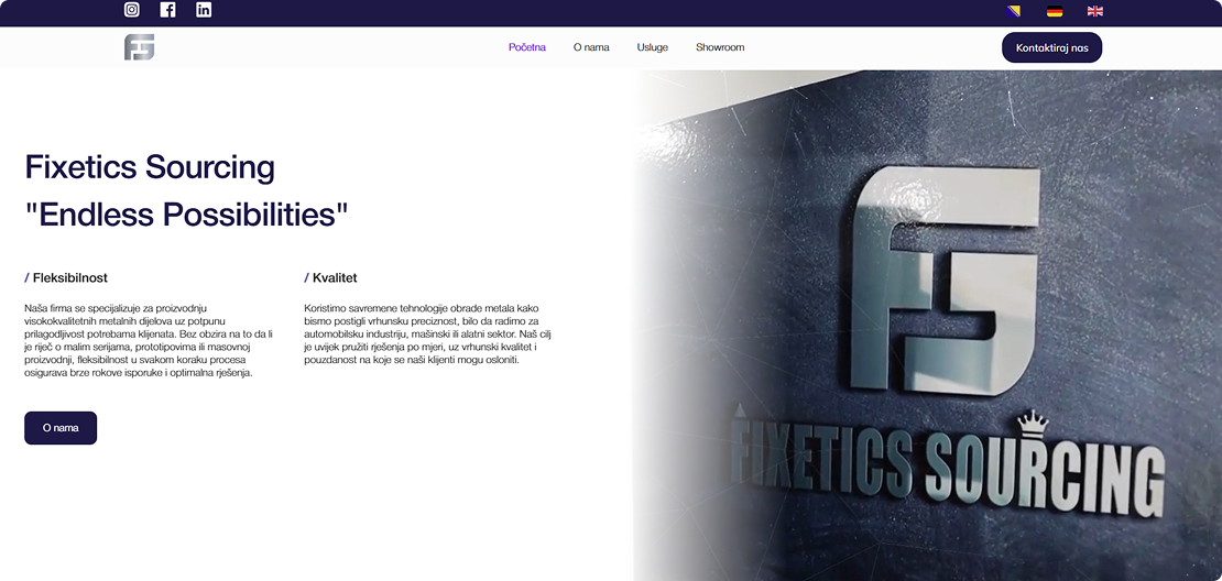 A mockup showing a web design project
