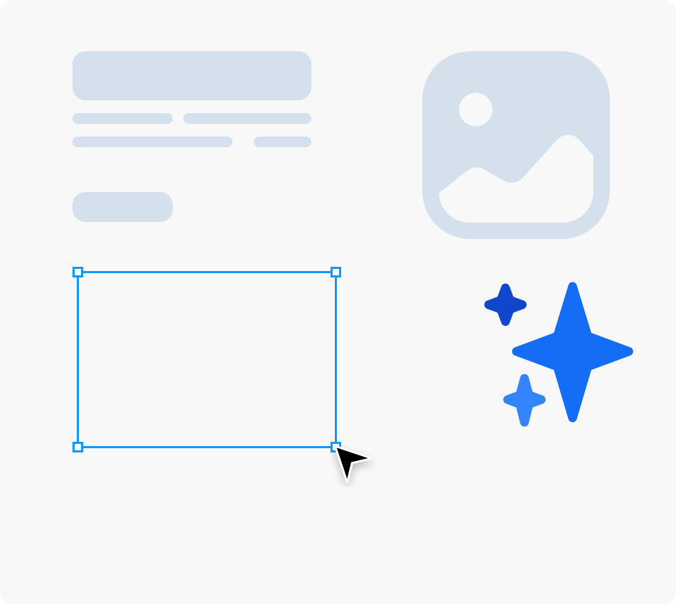A mockup showing a web designer interface