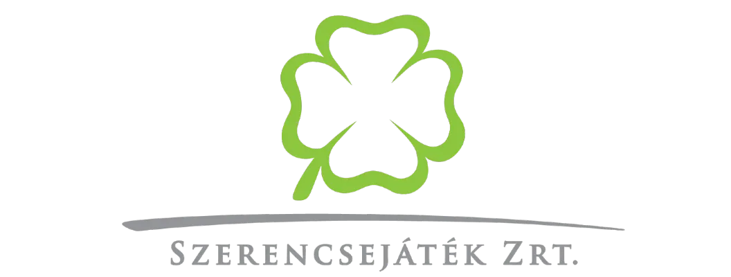 Szerencsejáték Zrt. logo with green clover symbol