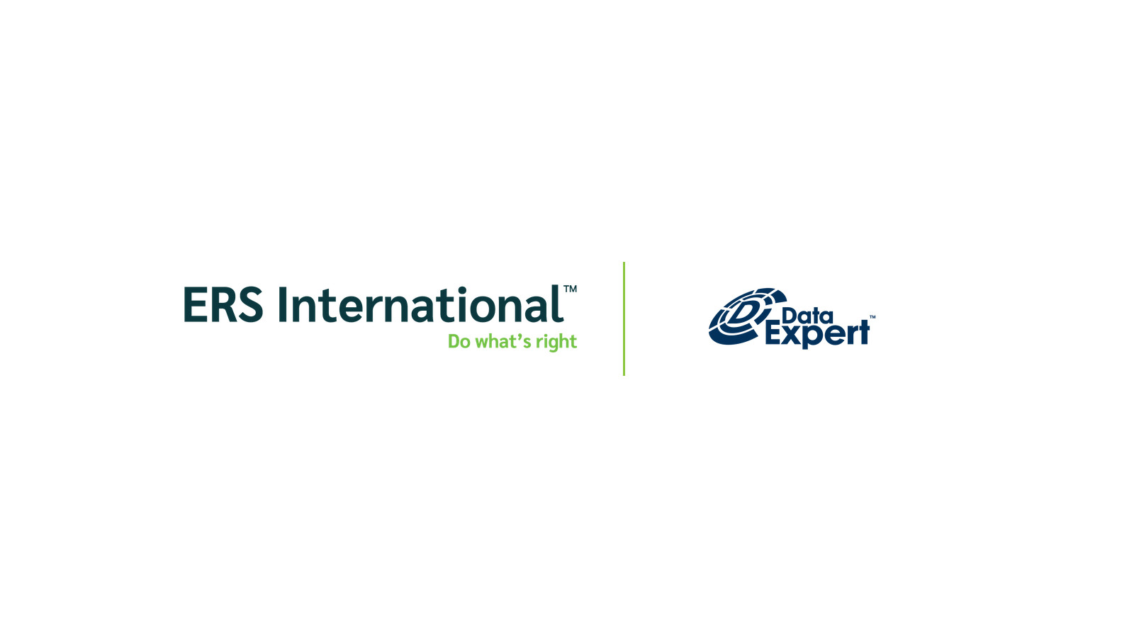 ERS International and DataExpert logos side by side announcing their digital forensics and ITAD partnership