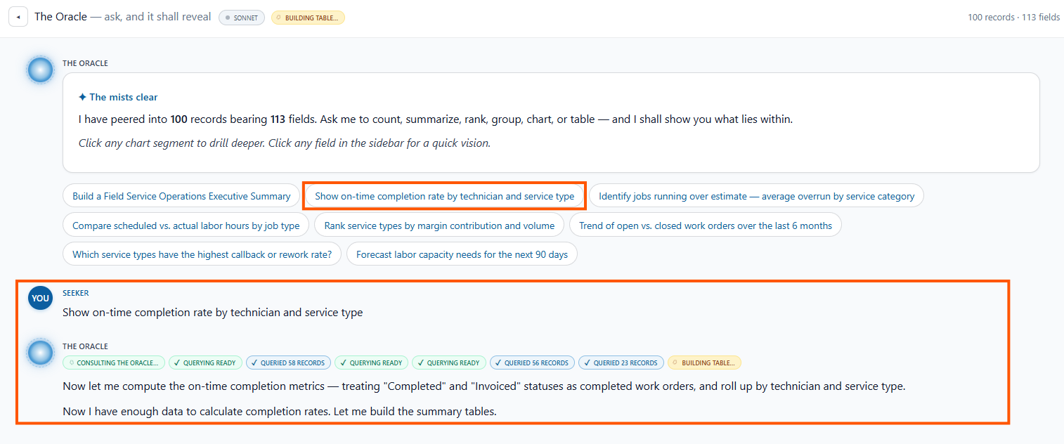 Oracle chat window