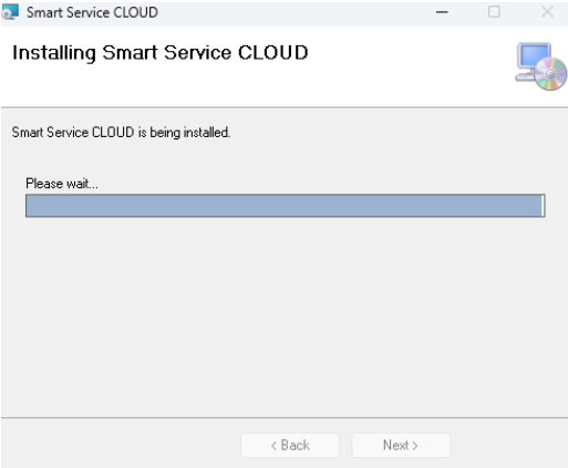 Progress bar shown while the Cloud Desktop application installs
