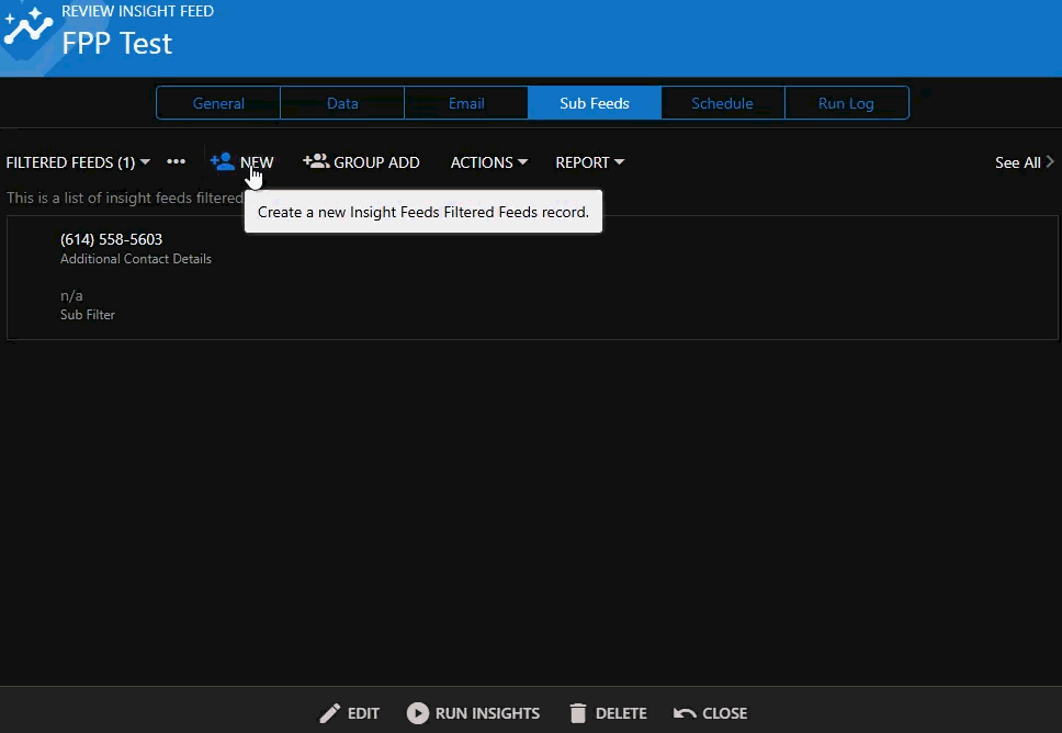 Insight Feed Sub Feed — Add Contact