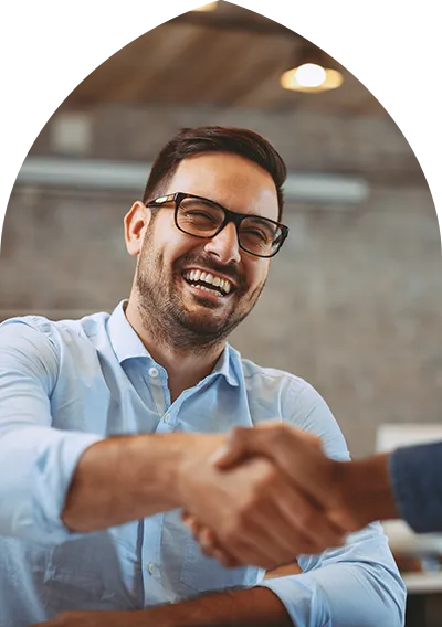 Man shaking hands with someone