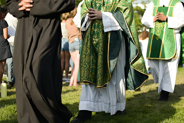 Priests processing.